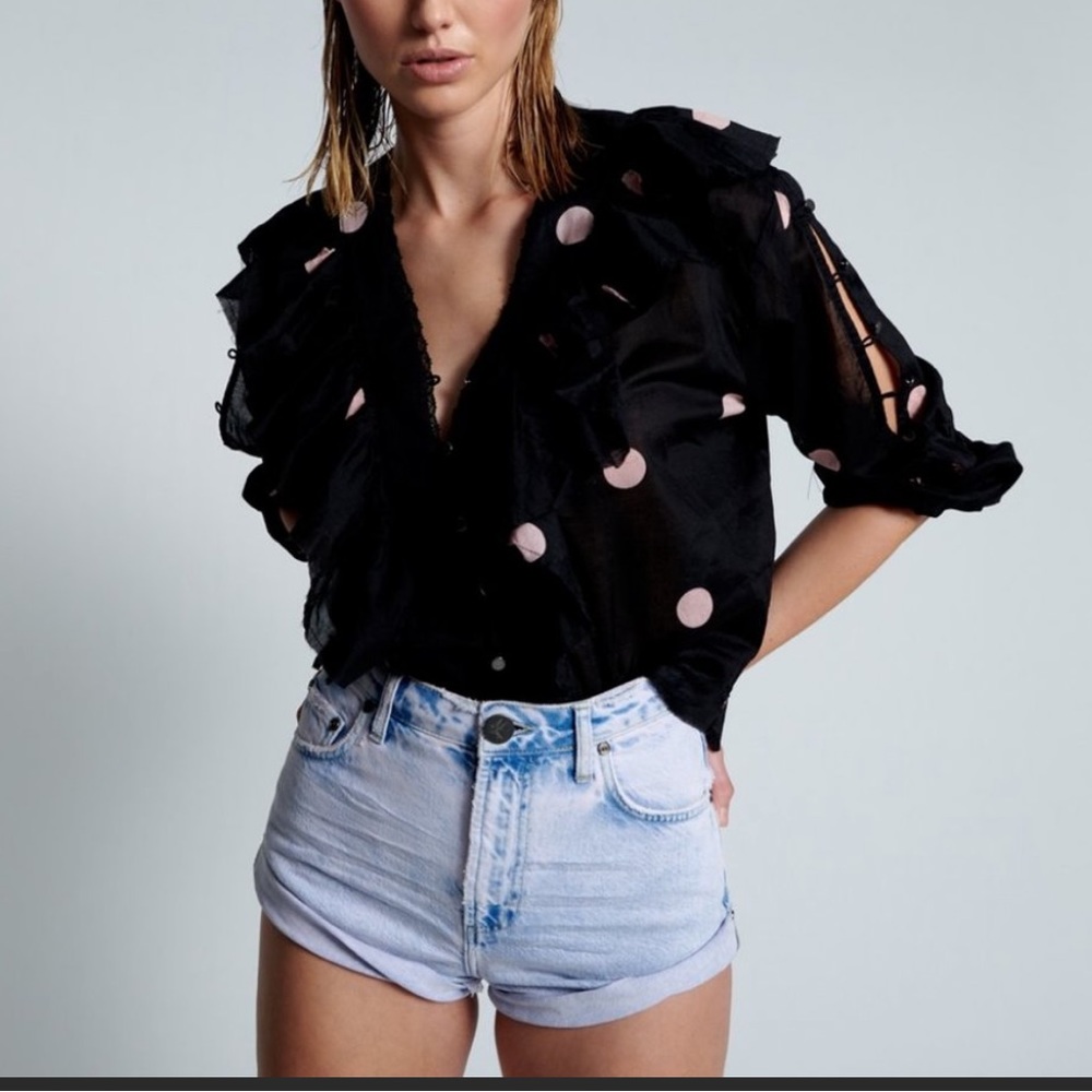 One Teaspoon Spot Surrender Top - Size Small